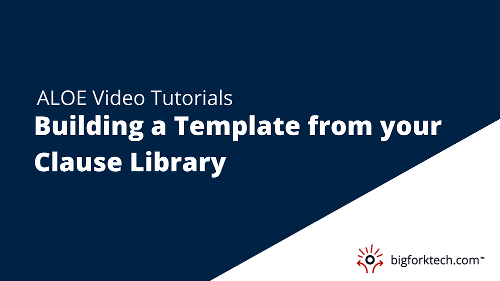 Build a Template from your Clause Library Image