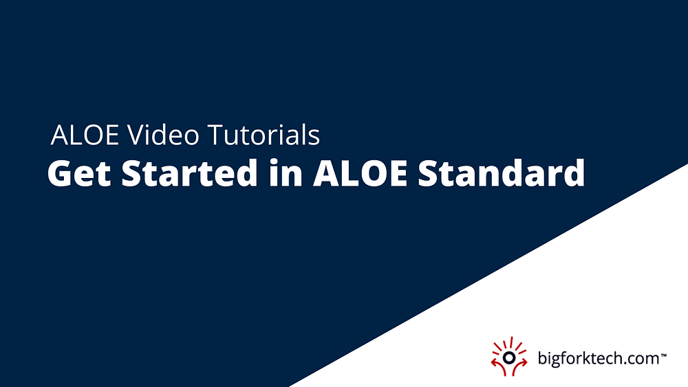 Getting Started in ALOE Standard Image