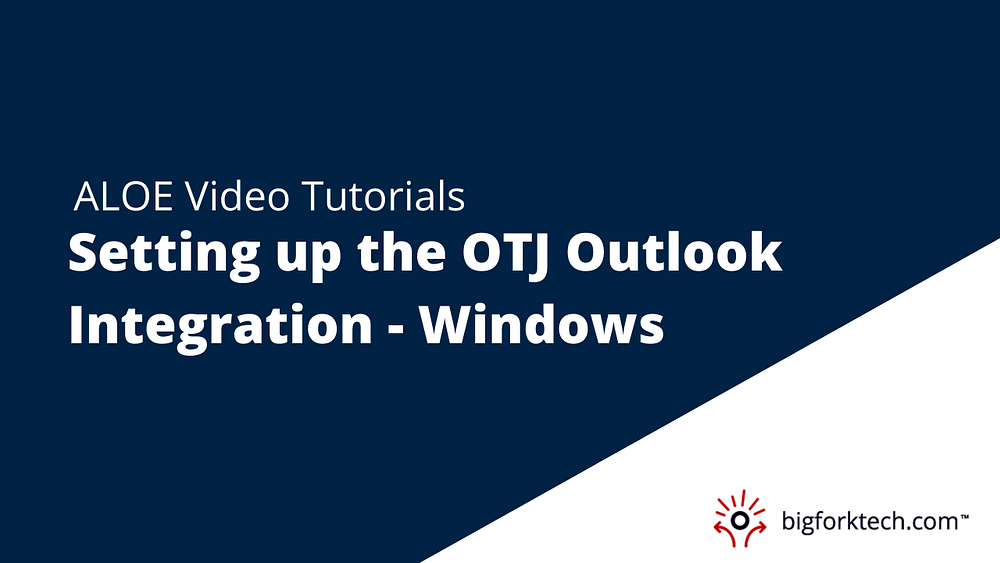Setting up the Outlook Integration - Windows Image